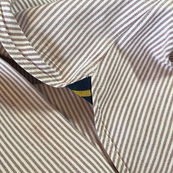 Ralph Lauren Color Pony Custom Fit Red Striped Cotton Shirt Size XL Long Sleeve - Picture 7 of 8